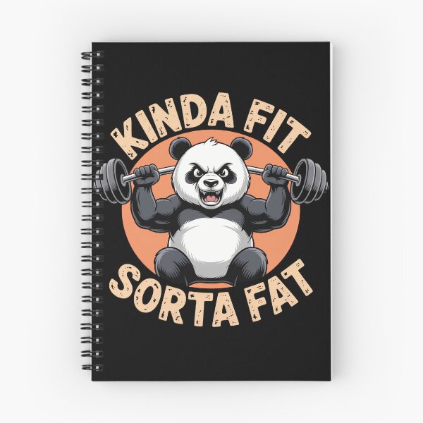 Item preview, Kinda Fit Sorta Fat Panda Weightlifting Gym Workout designed and sold by Zizo-DR44.