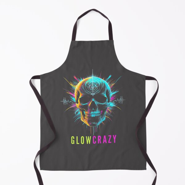 Item preview, Neon Crazy Colorful Skull Art – Glow‑In‑The‑Dark Skull Design For T‑Shirts & Stickers | ⭐⭐⭐⭐⭐ designed and sold by Smart-designer.