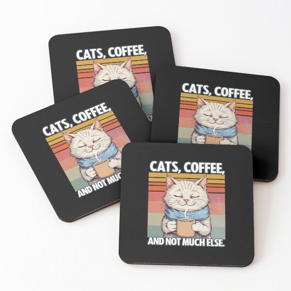 Item preview, Funny Cats Coffee And Not Much Else Vintage Retro Cat Lover designed and sold by FestivityFinds.
