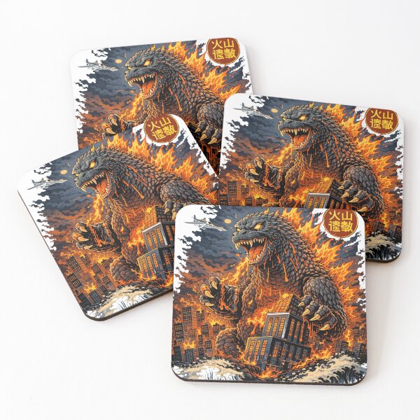 Item preview, Volcanic Kaiju Lava Godzilla Poster designed and sold by Matinez Pink.