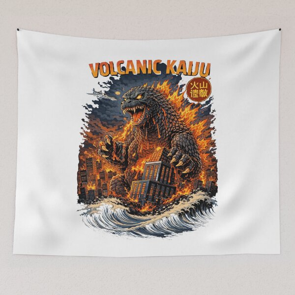 Item preview, Volcanic Kaiju Lava Godzilla Poster designed and sold by Matinez Pink.