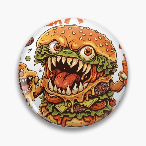Item preview, Kaiju Cheeseburger Monster Anatomy Poster designed and sold by Matinez Pink.