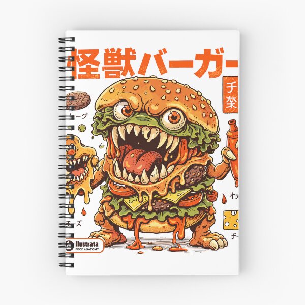 Item preview, Kaiju Cheeseburger Monster Anatomy Poster designed and sold by Matinez Pink.