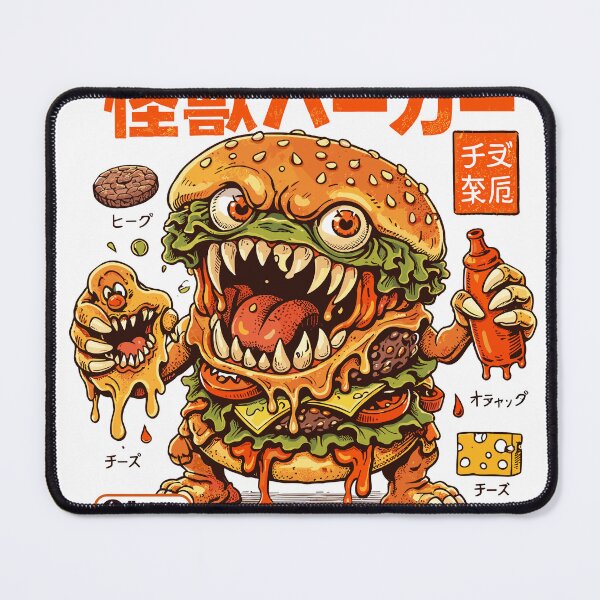 Item preview, Kaiju Cheeseburger Monster Anatomy Poster designed and sold by Matinez Pink.