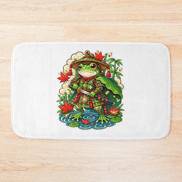 Item preview, Samurai Frog Warrior | Japanese Frog, Samurai Armor & Autumn Maple Leaves designed and sold by MrDev.