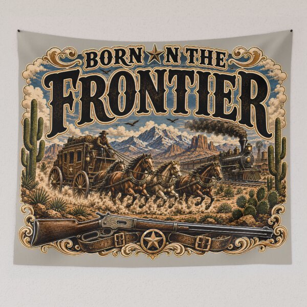 Item preview, Western Vintage T-Shirt – Frontier Americana – Old West Heritage – Born on the Frontier designed and sold by DigiArt8Design.
