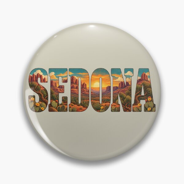 Item preview, Sedona Arizona Retro Desert Typography – Vintage Southwest Travel Art designed and sold by SimplyJasper.