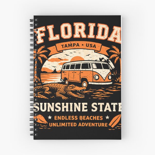 Item preview, Florida Sunshine State Camper & Alligator Poster designed and sold by Matinez Pink.