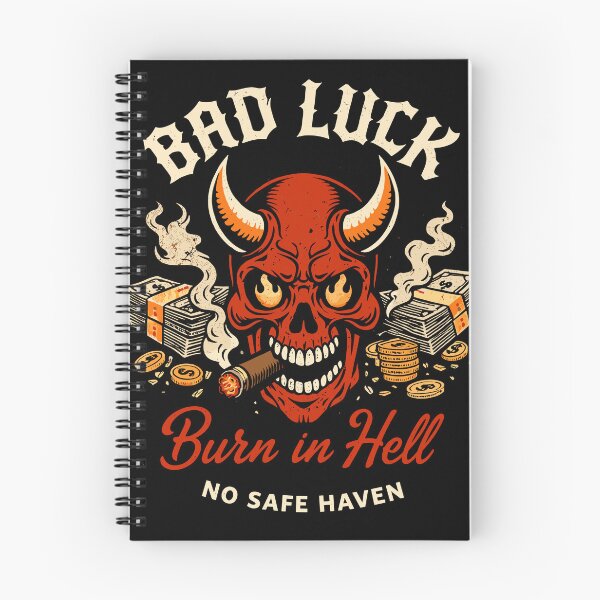 Item preview, Bad Luck Devil Skull Burn In Hell Poster designed and sold by Matinez Pink.