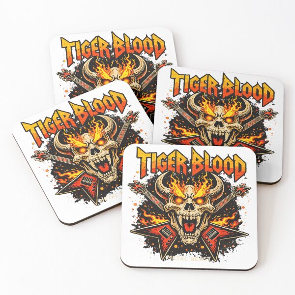 Item preview, Tiger Blood Metal Beast Flaming Skull Poster designed and sold by Matinez Pink.