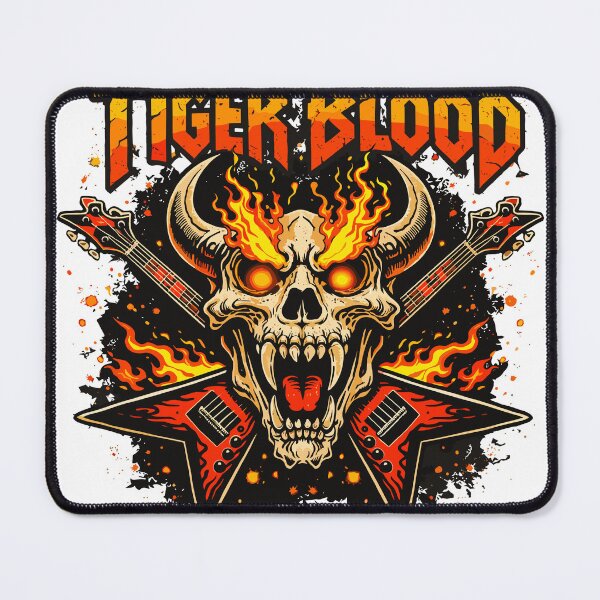 Item preview, Tiger Blood Metal Beast Flaming Skull Poster designed and sold by Matinez Pink.