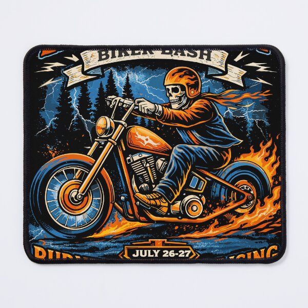 Item preview, Livingston KY Biker Bash Burning Rubber Poster designed and sold by Matinez Pink.