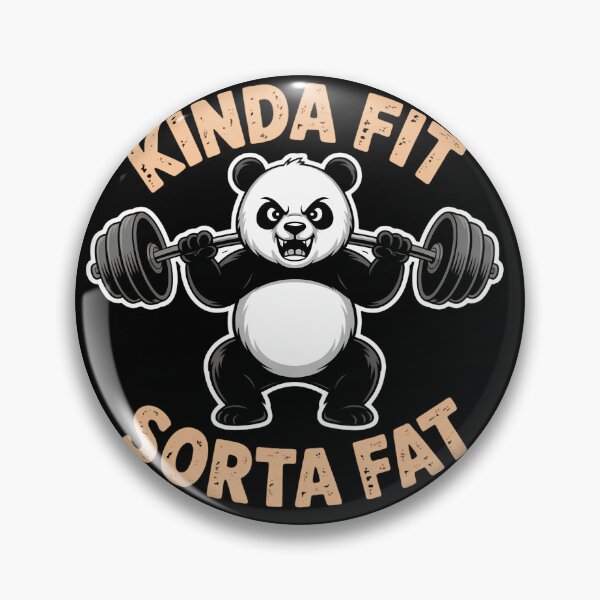 Item preview, Kinda Fit Sorta Fat Funny Panda Weightlifting Gym  designed and sold by Zizo-DR44.