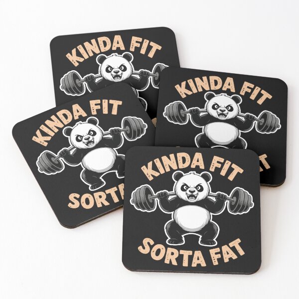 Item preview, Kinda Fit Sorta Fat Funny Panda Weightlifting Gym  designed and sold by Zizo-DR44.
