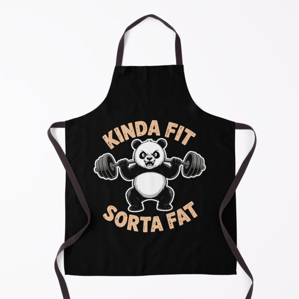 Item preview, Kinda Fit Sorta Fat Funny Panda Weightlifting Gym designed and sold by Zizo-DR44.