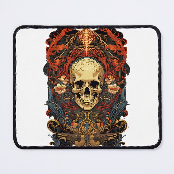 Item preview, Nouveau Skull Floral Art - Vintage Art Nouveau Skull Design | Limited Edition designed and sold by ravrules24.