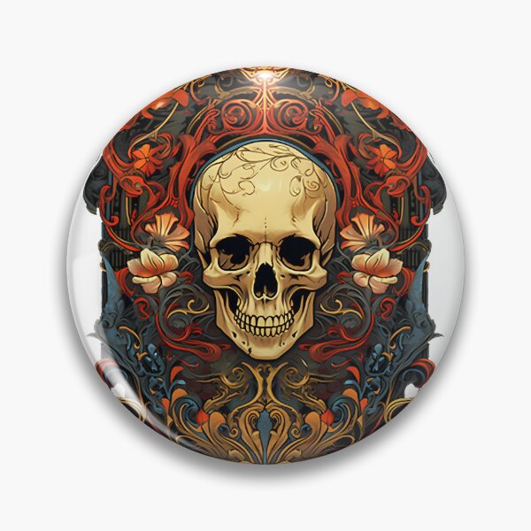 Item preview, Nouveau Skull Floral Art - Vintage Art Nouveau Skull Design | Limited Edition designed and sold by ravrules24.