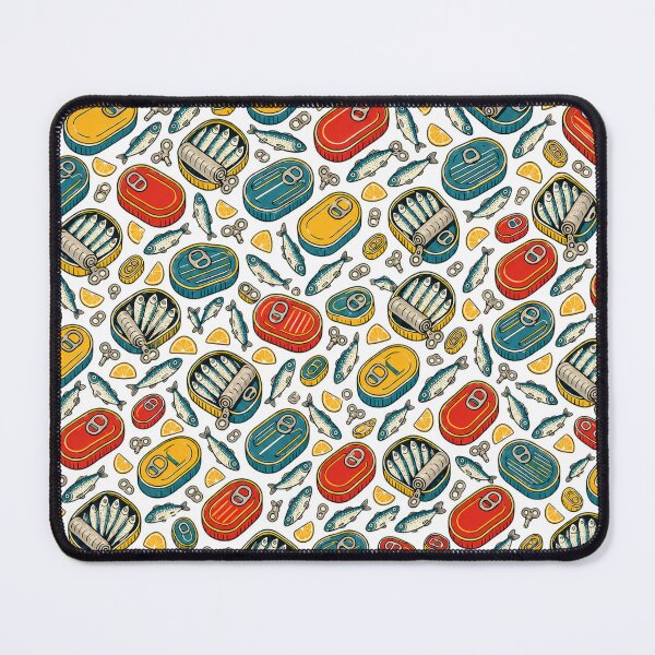 Item preview, Retro Sardine Can Pattern Vintage Tinned Fish Coastal Design designed and sold by TM DESIGNS AND MORE.