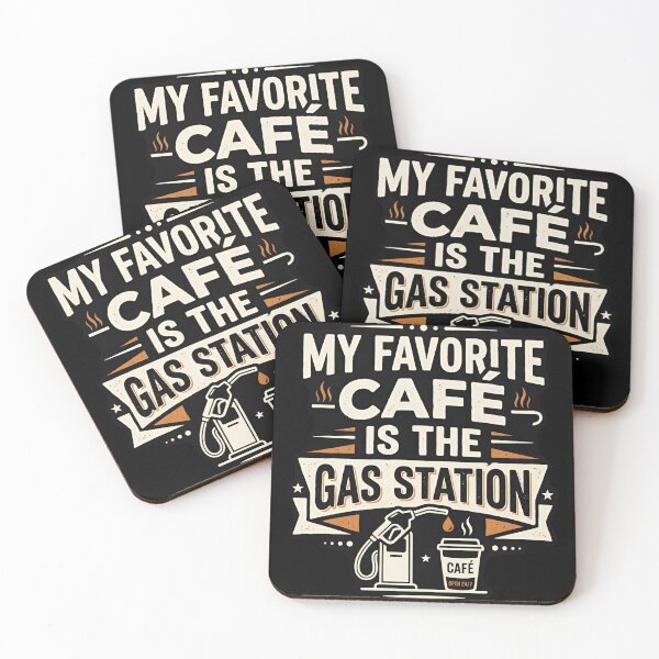 Item preview, My Favorite Cafe Is The Gas Station Road Trip Humor designed and sold by DuckOddity.