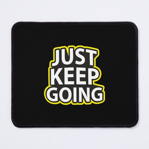 Item preview, Just Keep Going Bold Yellow Sticker Typography designed and sold by FitNow.
