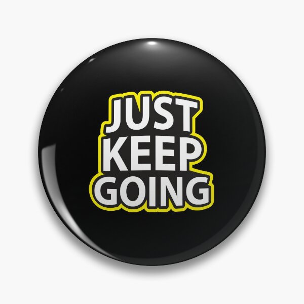 Item preview, Just Keep Going Bold Yellow Sticker Typography designed and sold by FitNow.