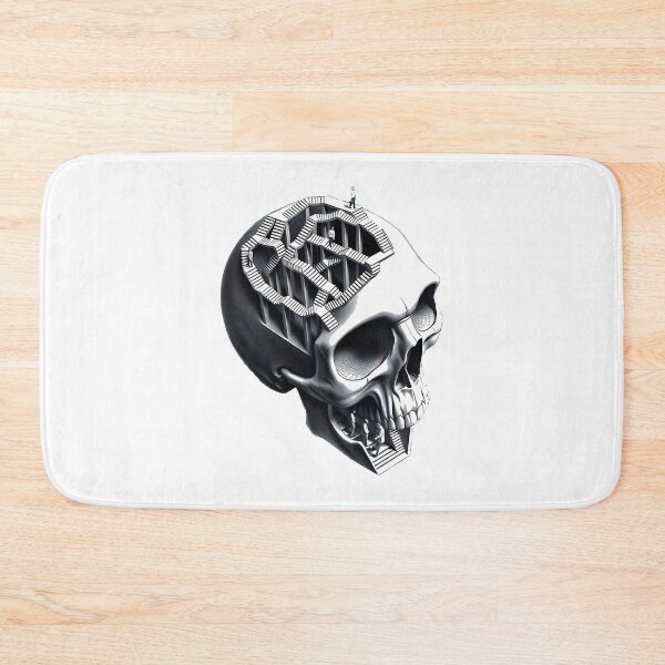 Item preview, Mc Escher Style Skull Geometric Illusion Of Life Death | ⭐⭐⭐⭐⭐ designed and sold by Beautyinme.