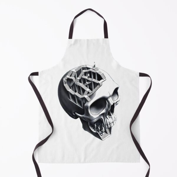 Item preview, Mc Escher Style Skull Geometric Illusion Of Life Death | ⭐⭐⭐⭐⭐ designed and sold by Beautyinme.