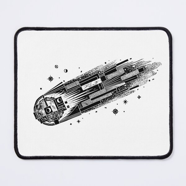 Item preview, Space Comet Meteor Shooting Star Woodcut Linocut Art designed and sold by KiwiRider.
