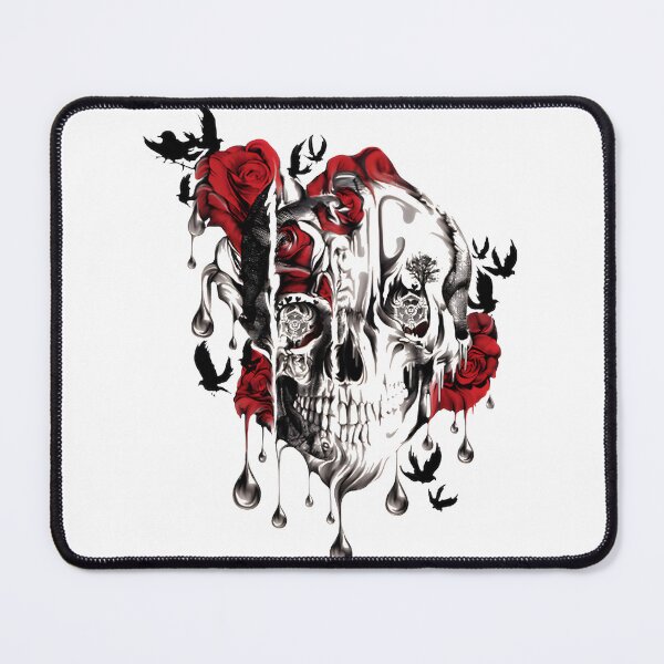 Item preview, Melt Down Grunge Rose Skull – Dark Floral Skull Art For Apparel & Prints | ⭐⭐⭐⭐⭐ designed and sold by Smart-designer.