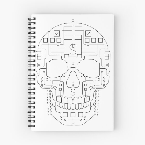 Item preview, Minimalist Skull Tech Finance Linework Design | Limited Edition designed and sold by Smart-designer.