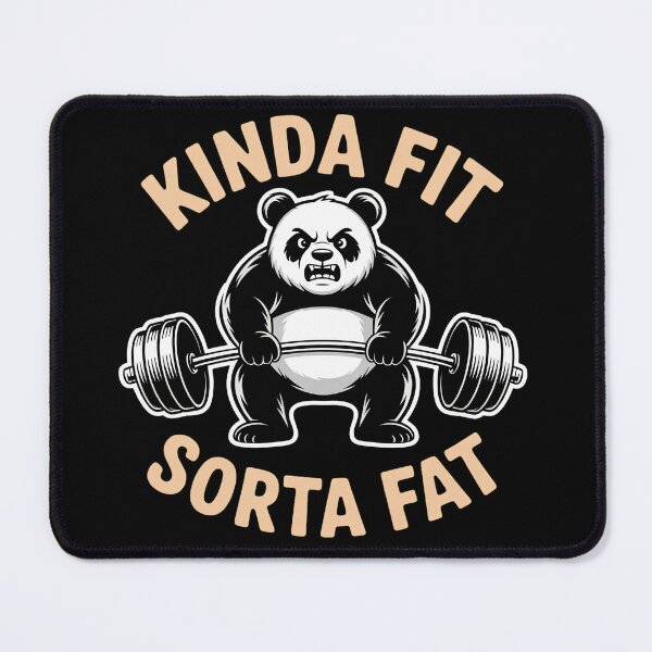 Item preview, Kinda Fit Sorta Fat Panda Gym Weightlifting Fitness Humor designed and sold by Zizo-DR44.