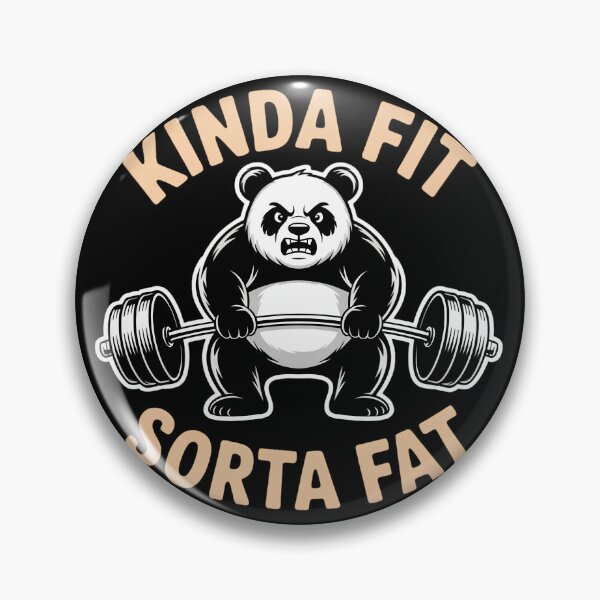 Item preview, Kinda Fit Sorta Fat Panda Gym Weightlifting Fitness Humor designed and sold by Zizo-DR44.