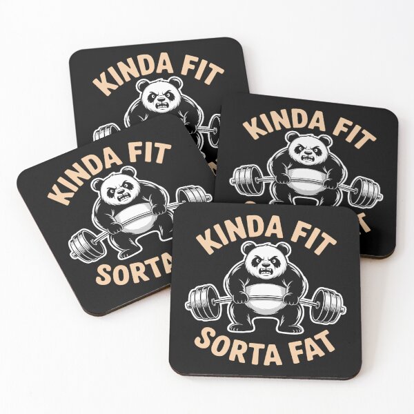 Item preview, Kinda Fit Sorta Fat Panda Gym Weightlifting Fitness Humor designed and sold by Zizo-DR44.