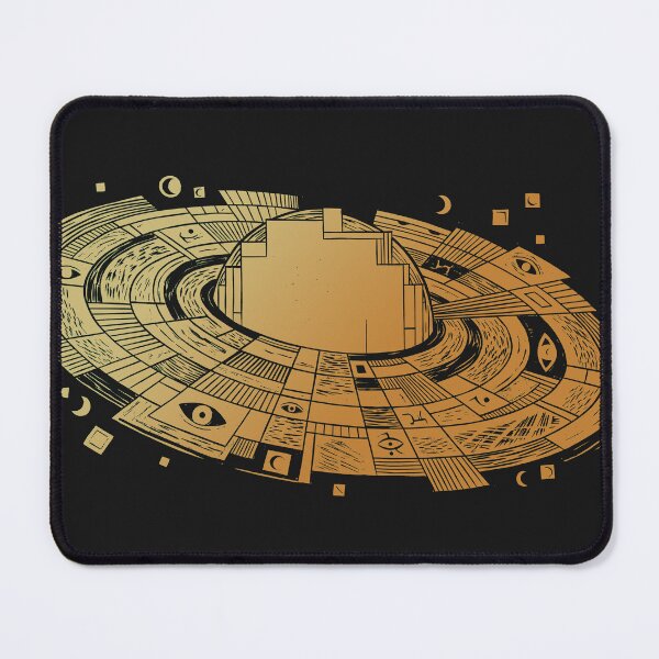 Item preview, Saturn Planet Gold Celestial Woodcut Linocut Art designed and sold by KiwiRider.