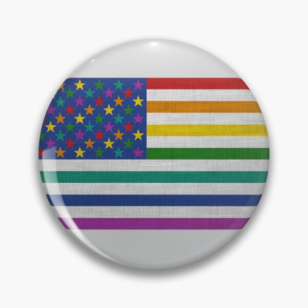 Item preview, Linen Rainbow Pride American Flag designed and sold by TackyTime.