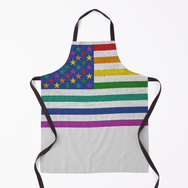 Item preview, Linen Rainbow Pride American Flag designed and sold by TackyTime.