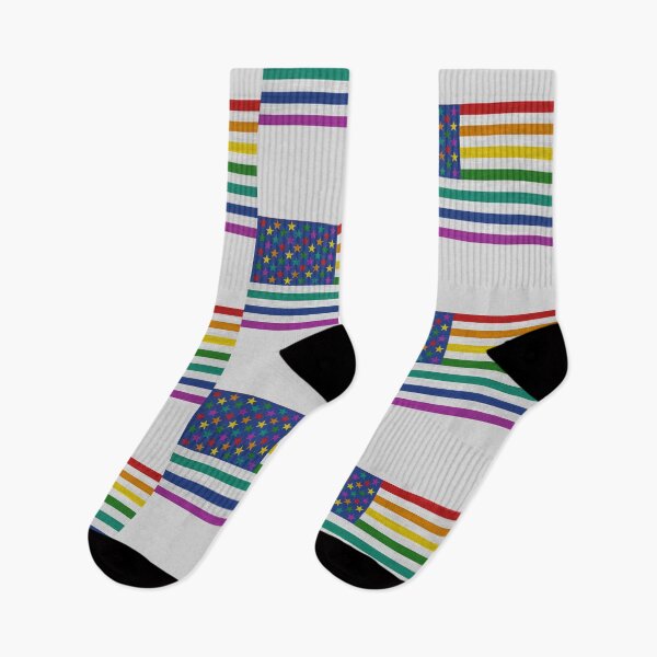 Item preview, Linen Rainbow Pride American Flag designed and sold by TackyTime.