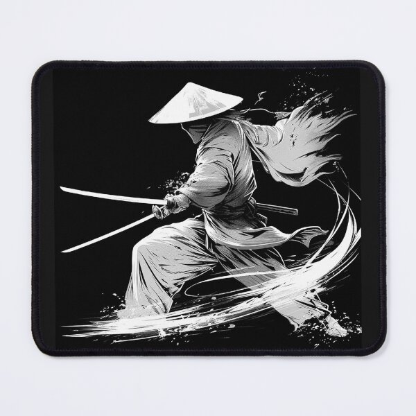 Item preview, Shadow Samurai with Dual Katana Japanese Ronin Action Art designed and sold by inkoutninja.