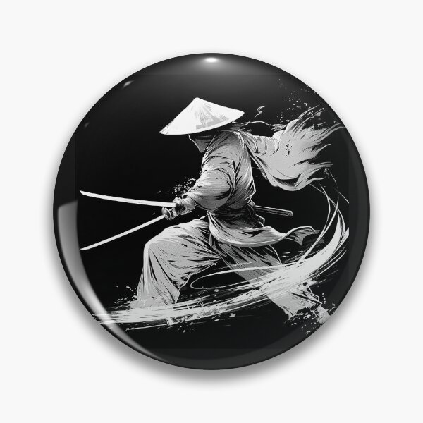 Item preview, Shadow Samurai with Dual Katana Japanese Ronin Action Art designed and sold by inkoutninja.