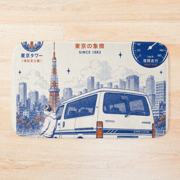 Item preview, 1983 Super Custom 1st Gen Tokyo Tower Vintage Japanese Poster - Since 1983 Night Run designed and sold by BRTHRCNK01.