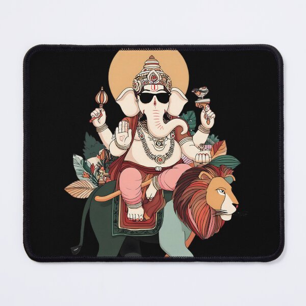 Item preview, Cool Elephant Riding Lion Golden Halo Sunglasses Pop Art designed and sold by PANNARUK THAILAND.