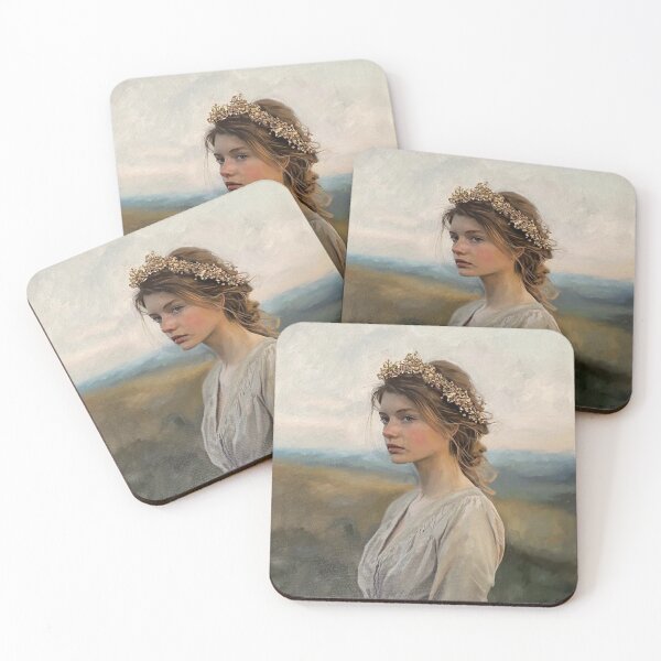 Item preview, Snow-Covered Orange Amps Mountain Range designed and sold by Joananature.