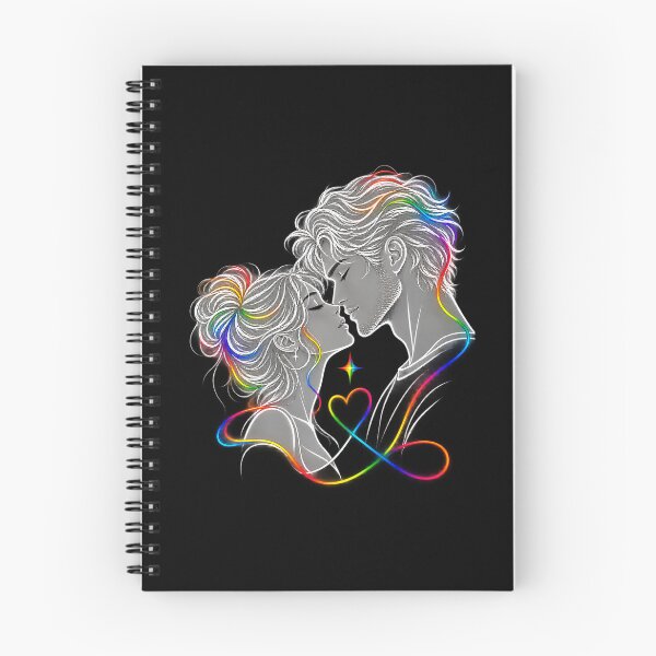 Item preview, E4 Necklace Still Choosing You – Romantic Couple Line Art, Rainbow Love, Relationship & Forever Together Design designed and sold by cozydrops.