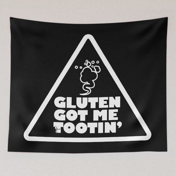 Item preview, Gluten Got Me Tootin Funny Gluten Free Warning Sign designed and sold by artworkathome.