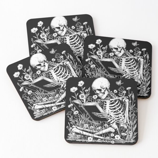 Item preview, Floral Skeleton Reading Book designed and sold by nasr-say.