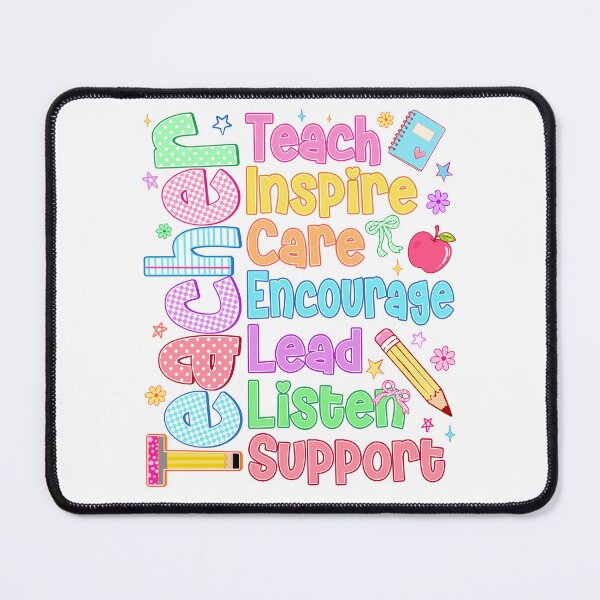 Item preview, Teach Inspire Care Encourage Colorful Teacher Design designed and sold by varin-studio.