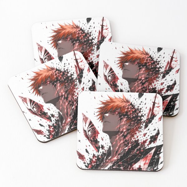 Item preview, Orange Haired Dark Warrior – Crimson Shattered Mask Anime Gothic Art designed and sold by Dyan4.
