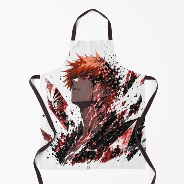 Item preview, Orange Haired Dark Warrior – Crimson Shattered Mask Anime Gothic Art designed and sold by Dyan4.