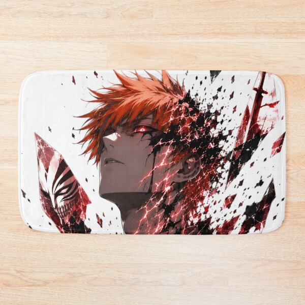 Item preview, Orange Haired Dark Warrior – Crimson Shattered Mask Anime Gothic Art designed and sold by Dyan4.