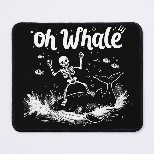 Item preview, Oh Whale Skeleton Rider Funny Ocean Pun Art Design designed and sold by inkoutninja.